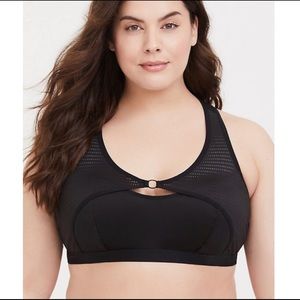 Torrid front keyhole racerback bralette black 2